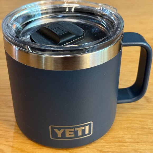 YETI Rambler Stainless Steel Mug with MagSlider Lid, Vacuum Insulated, Navy - Picture 2 of 14